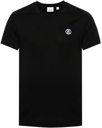 Burberry - T-shirt en coton à logo brodé - Lyst