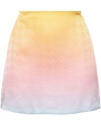 Casablancabrand - Gradient-effect Silk Miniskirt - Lyst