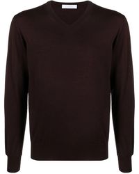 Cruciani - V-Neck Cashmere-Blend Jumper - Lyst