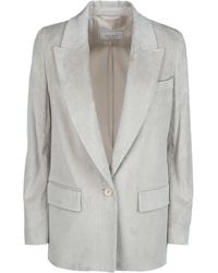 Peserico - Corduroy Single-Button Blazer - Lyst