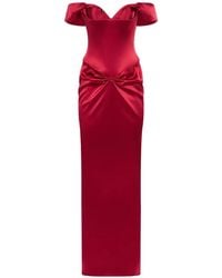 ARAFTU - Off-The-Shoulder Gathered Dress - Lyst
