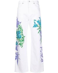P.A.R.O.S.H. - Floral-print Cotton Trousers - Lyst