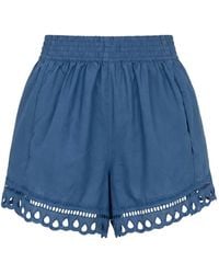 Ermanno Scervino - Broderie-Anglaise Elasticated Shorts - Lyst