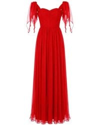 ROSERRY - Elizabeth Off-The-Shoulder Pleated Maxi Dress - Lyst