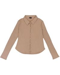 CALLIPYGIAN - Faux-Pearl Ribbed Cardigan - Lyst