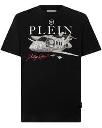 Philipp Plein - Round Neck T-Shirt Teddy Plane Stones - Lyst