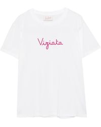 MC2 Saint Barth - Emilie Embroidered Cotton T-Shirt - Lyst