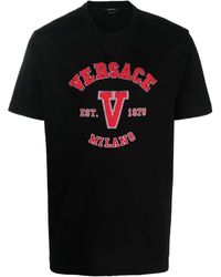 Versace - Mitchel Logo Varsity T -Shirt - Lyst
