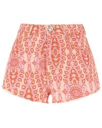 Etro - Pantalones vaqueros cortos con estampado de cachemira - Lyst