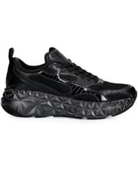 EA7 - Geometric-Sole Mesh Sneakers - Lyst