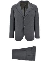 Emporio Armani - Single-Breasted Notched-Lapel Suit - Lyst
