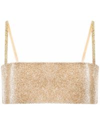 Nue - Top Charlotte con strass - Lyst