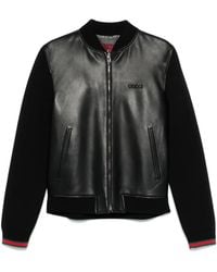 Gucci - レザー ボンバージャケット - Lyst