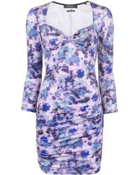 Isabel Marant - Floral-Print Ruched Minidress - Lyst