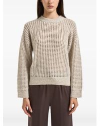 Peserico - Sequin-Embellished Open-Knit Sweater - Lyst