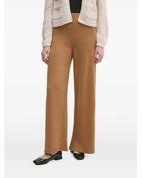 Sisley - Fine-Knit Wide-Leg Trousers - Lyst