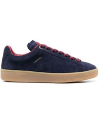 Lanvin - Curb Lite Foiled-branding Leather Low-top Trainers - Lyst