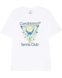 CASABLANCA - Graphic Organic Cotton T-Shirt - Lyst