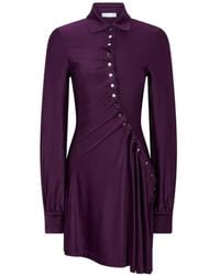 Rabanne - Robe Courte Drapée En Jersey - Lyst