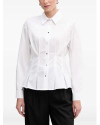 Morgan - Pleated Buttoned Shirt - Lyst