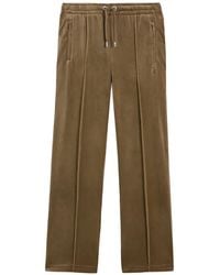 Juicy Couture - Diamante-Embellished Velour Track Pants - Lyst