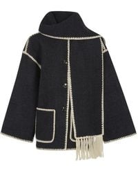 TOTEME - Embroidered Scarf-Detail Jacket - Lyst