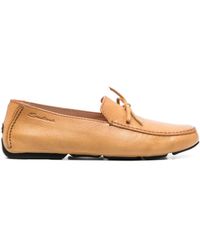 Santoni - グレインレザー ローファー - Lyst
