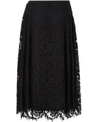 Fendi - Lace Pleated Midi Skirt - Lyst
