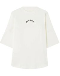 Palm Angels - Curved Logo Over Tee - Lyst