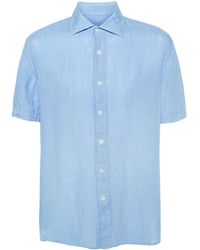 120% Lino - Kurzärmeliges Hemd aus Leinen - Lyst