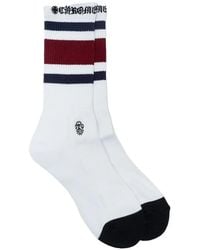 Chrome Hearts - Logo-Embroidered Striped Socks - Lyst