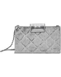 Tory Burch - Fleming Mini Metallic Crossbody Bag With Chain Shoulder Strap And Quilted Design - Lyst