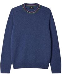 Paul Smith - Sports Stripe Trim Knitwear Sweater - Lyst