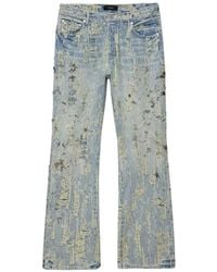 Purple Brand - Distressed Embellished Denim Jeans - Lyst