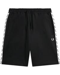 Fred Perry - Logo-Embroidered Track Shorts - Lyst