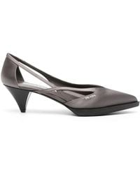 Prada - 60Mm Satin Cut-Out Pumps - Lyst