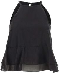 Kaos - Ruffled Sleeveless Top - Lyst
