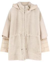 Moorer - Padded-Sleeve Hooded Coat - Lyst
