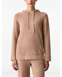 Guess - Hoodie Côtelé À Logo Brodé - Lyst
