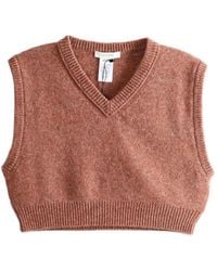 Lemaire - V-Neck Cropped Sweater Vest - Lyst
