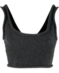 Alexander Wang - Compact Knit Tank Bra With Jersey Roll Trims - Lyst