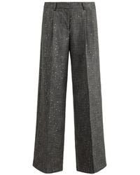 Gaelle Paris - Sequin-Embellished Pleated Trousers - Lyst