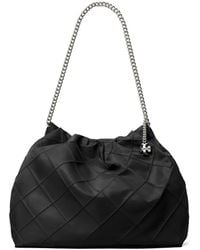 Tory Burch - Fleming Nylon Hobo Bag - Lyst