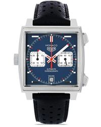 Tag Heuer 2022 Ongedragen Monaco Calibre 11 Horloge - Blauw