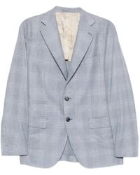Eleventy - Checked Single-Breasted Blazer - Lyst