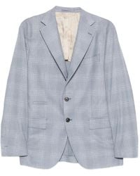 Eleventy - Blazer Monopetto A Quadri - Lyst