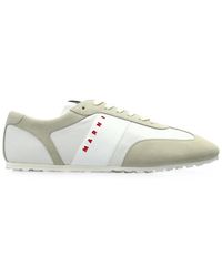 Marni - Logo-Print Panelled Sneakers - Lyst