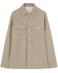 Jil Sander - Long-Sleeve Flannel Shirt - Lyst