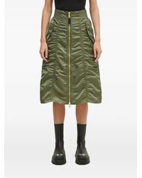 Alpha Industries - Zip Gathered Midi Skirt - Lyst