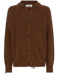 Laneus - Boxy Fit Knitted Polo - Lyst